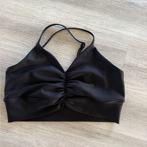 Alo Black Ruched sports bra